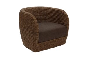 tubby indoor armchair - fantechi weave with upholstered seat
