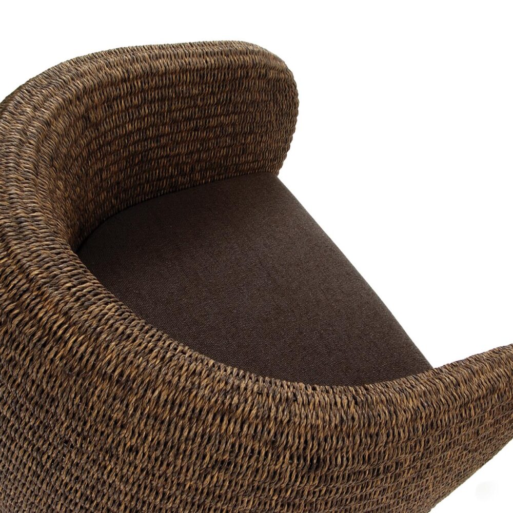 tubby indoor armchair - fantechi weave with upholstered seat
