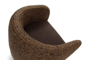 tubby indoor armchair - fantechi weave with upholstered seat