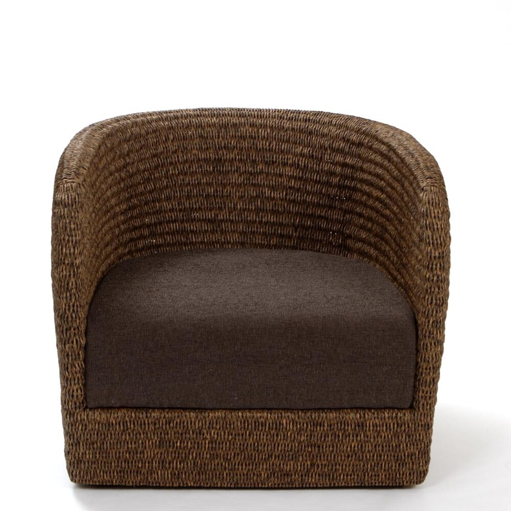 tubby indoor armchair - fantechi weave with upholstered seat