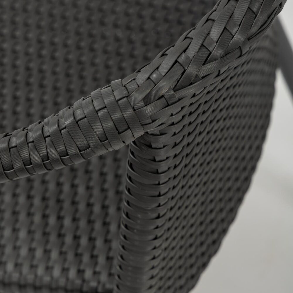 valencia outdoor dining armchair - slate - detail