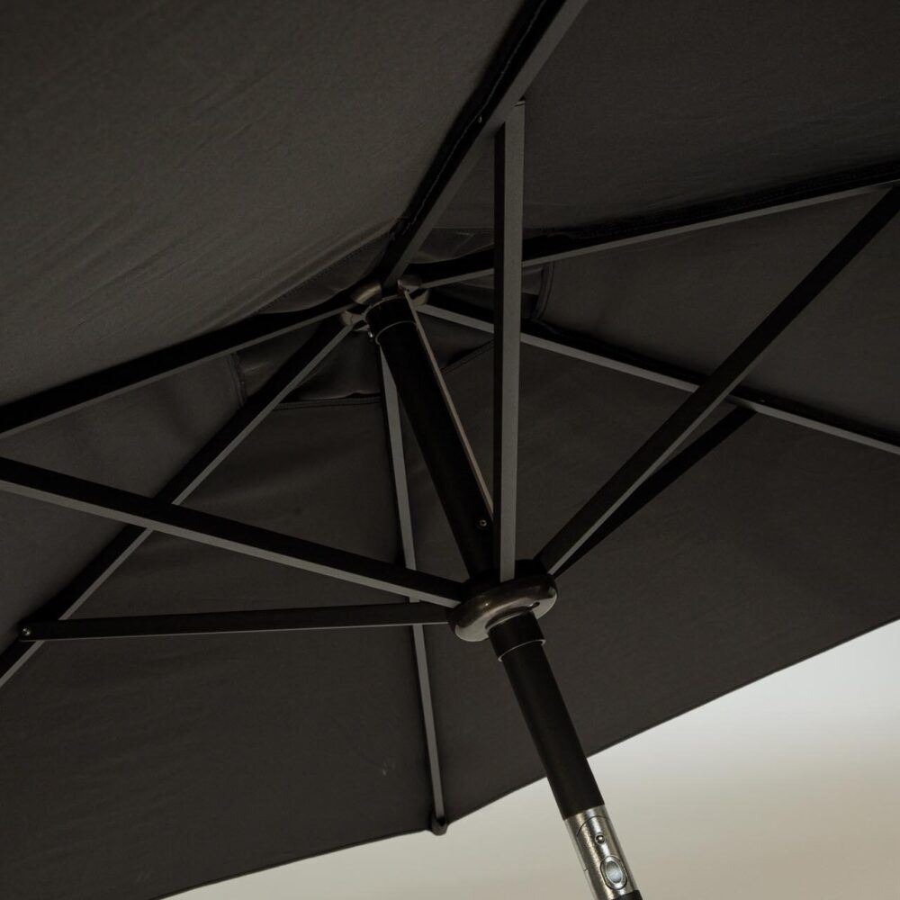 aluminium parasol - 2.5m diameter - anthracite - frame detail