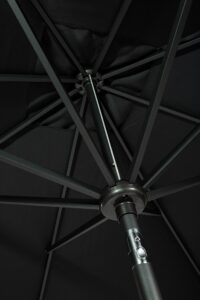 aluminium parasol - 2.5m square - anthracite - frame details