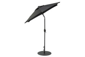aluminium parasol - 2m diameter - anthracite - tilted