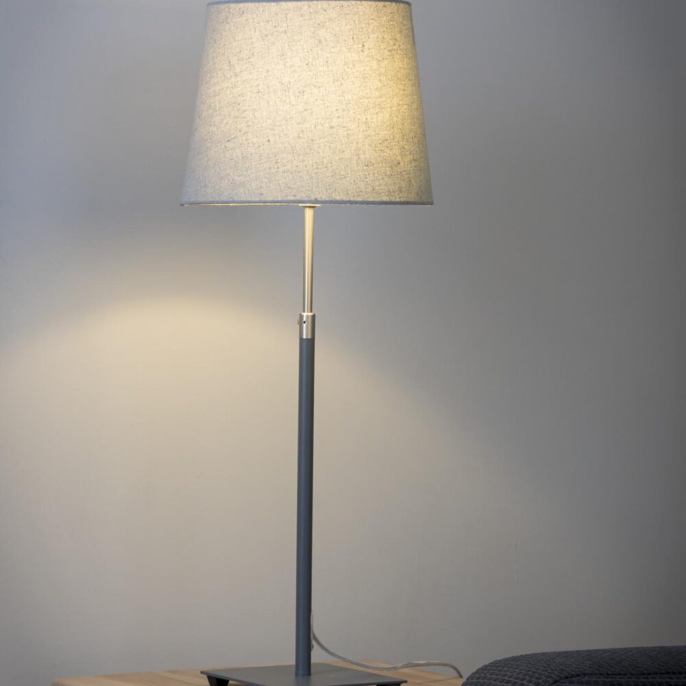 baltic table lamp base - dark grey - shown with the 25/20 grey shade