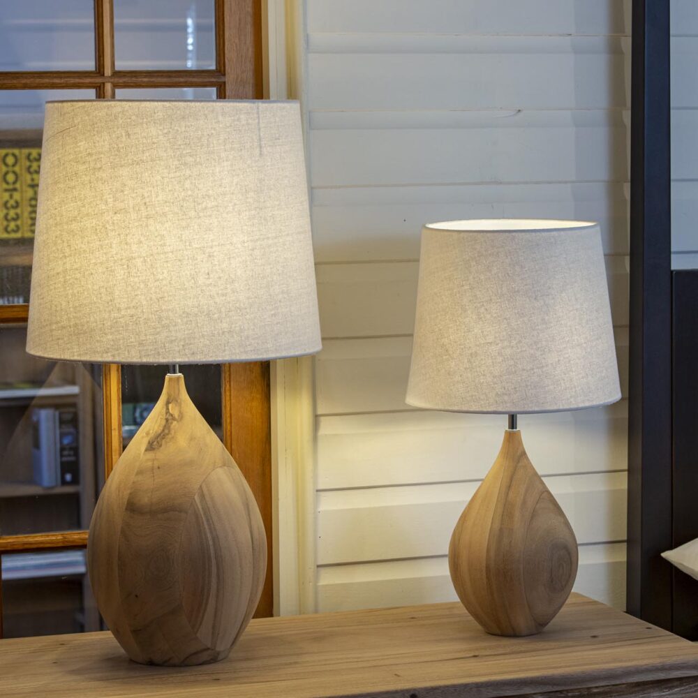bulb table lamp bases. mood shot of bulb medium and large table lamps.