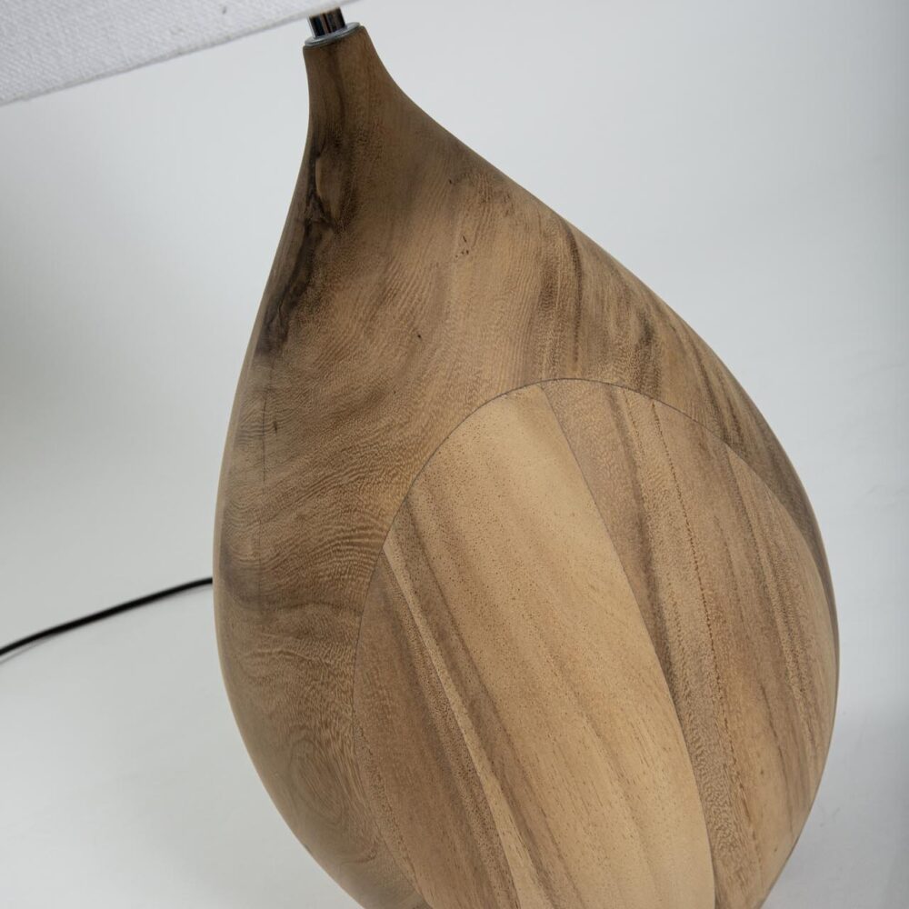 bulb wooden table lamp base large - detail