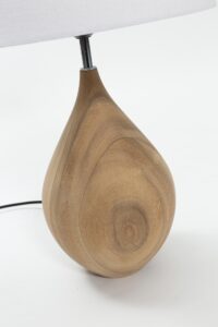 bulb wooden table lamp base medium - detail