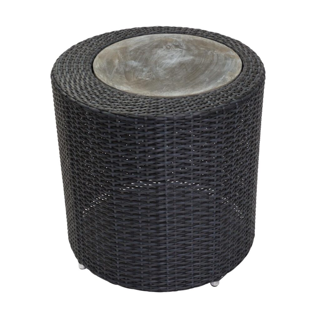 concentric outdoor side table - slate / concrete