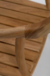 dessau outdoor dining chair - teak - detai