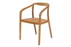dessau outdoor dining armchair - teak- scandi-style outdoor dining chair in solid teak.