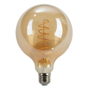 led globe bulb - 125mm dia. - filament style led bulb - e27 - 6w