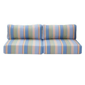 malibu outdoor single unit pads - seat and back pads - shown upholstered in cap ferret fabric