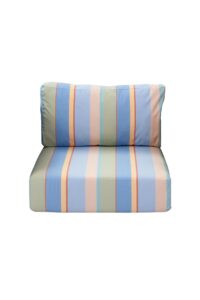 malibu outdoor single unit pads - seat and back pads - shown upholstered in cap ferret fabric