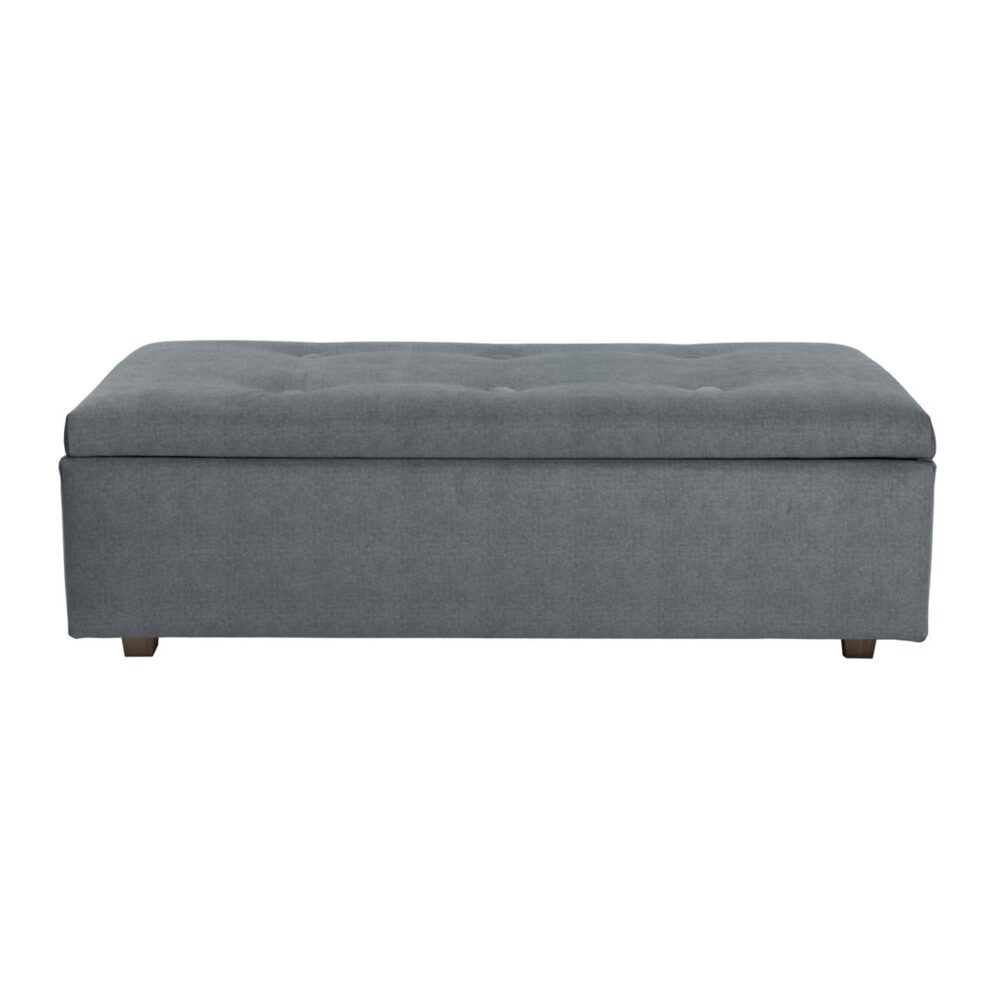marylebone upholstered storage table - made to order upholstered storage table with lined interior.