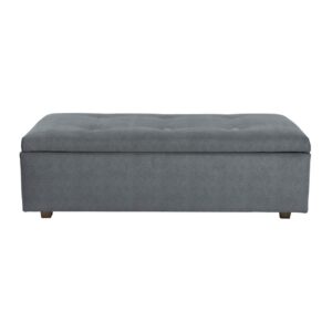 marylebone upholstered storage table - made to order upholstered storage table with lined interior.
