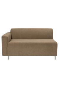 mode sectional seating - double unit left (one arm) - upholstered in the uk - shown in pelage clay