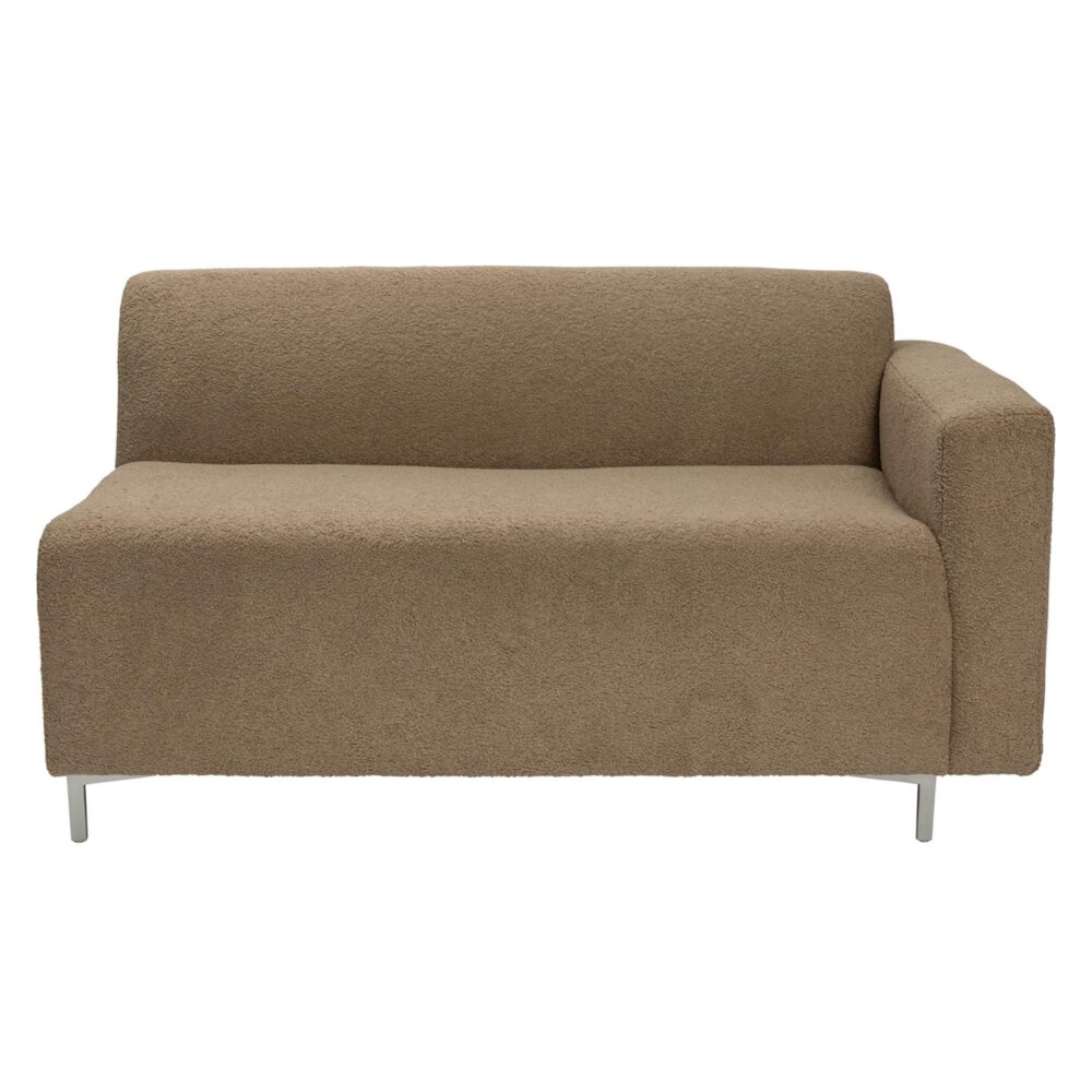 mode sectional seating - double unit right (one arm) - upholstered in the uk - shown in pelage clay