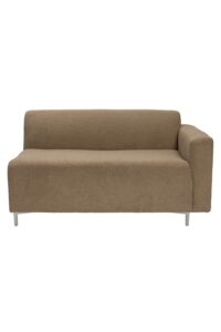 mode sectional seating - double unit right (one arm) - upholstered in the uk - shown in pelage clay