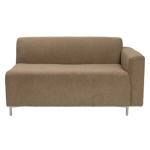 mode sectional seating - double unit right (one arm) - upholstered in the uk - shown in pelage clay
