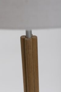 sapling floor lamp base - teak - detail