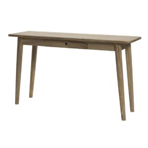 shoreditch console table - solid teak table console with central drawer