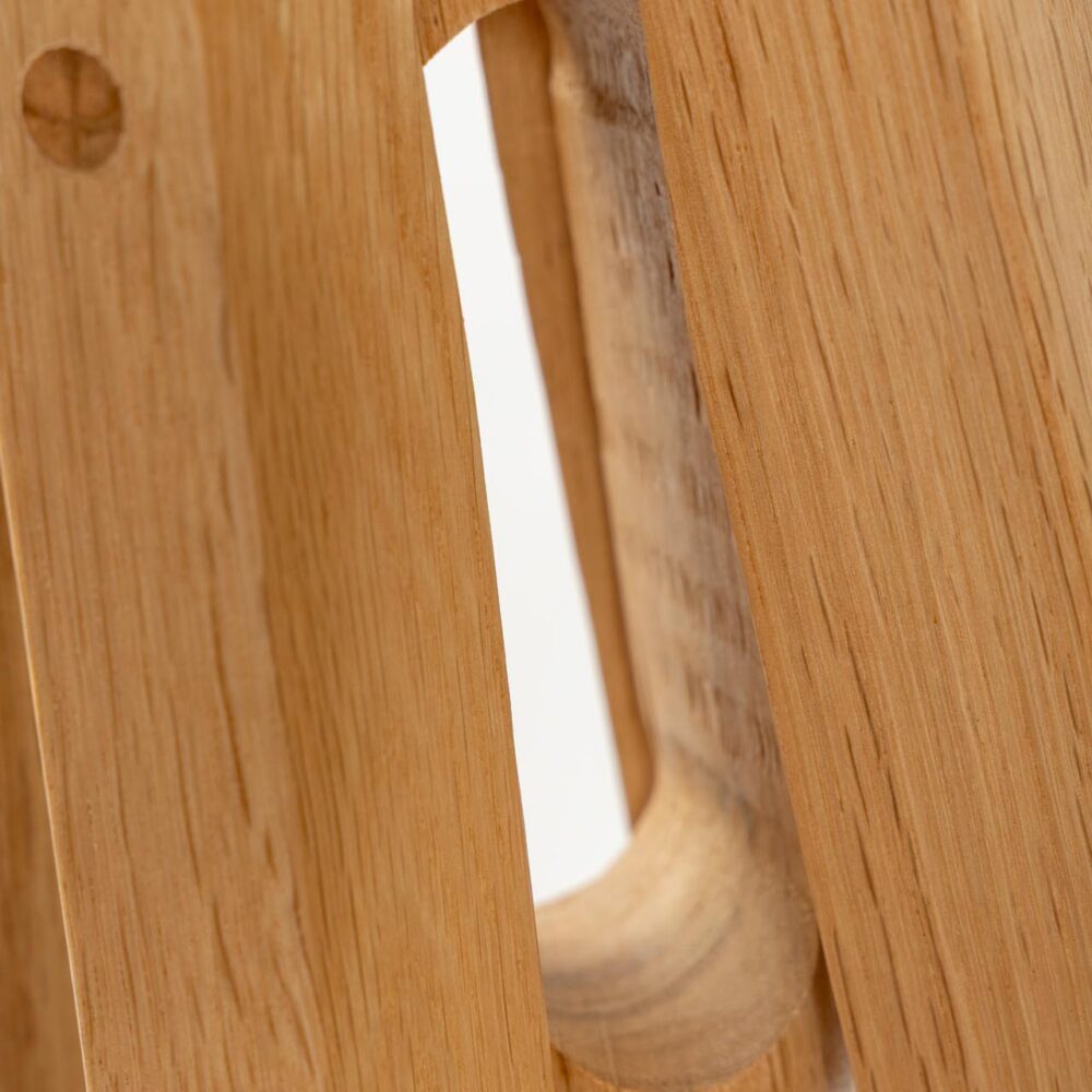 totem coat and hat stand - detail of solid oak coat stand
