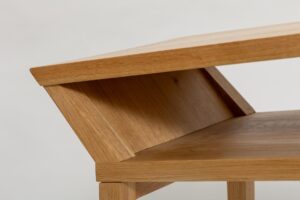 totem console table - solid wooden console in oiled oak