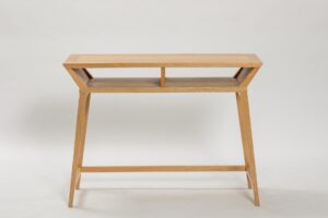 totem console table - solid wooden console in oiled oak