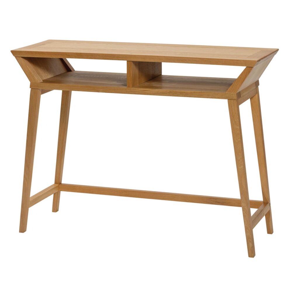totem console table - oiled oak
