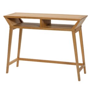 totem console table - oiled oak