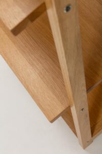totem tall shelf unit - wooden shelving unit in oiled oak