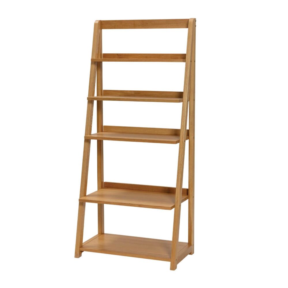 totem tall shelf unit - wooden shelving unit in oiled oak