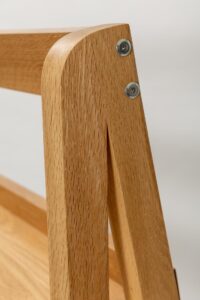 totem tall shelf unit - wooden shelving unit in oiled oak
