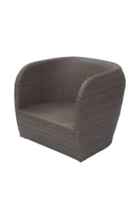 tubby outdoor armchair - synthetic summergrass weave