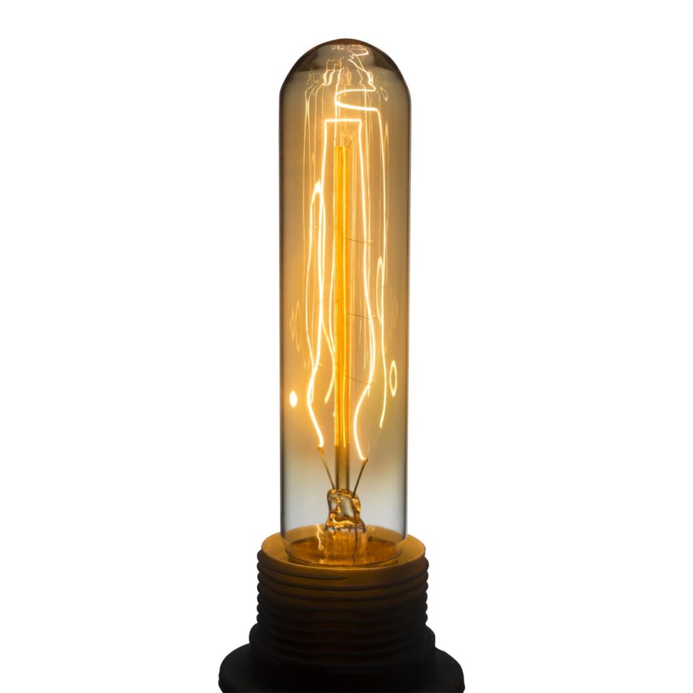 tube filament bulb - e27 - 40w - light on