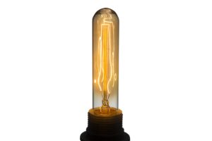 tube filament bulb - e27 - 40w - light on
