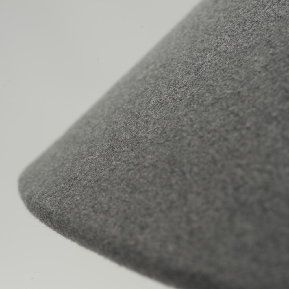 55 / 24 wide conical lamp shade - grey felt - detail