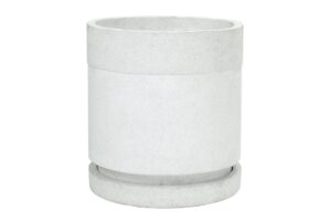 cylindrical planter - large - white