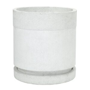 cylindrical planter - large - white