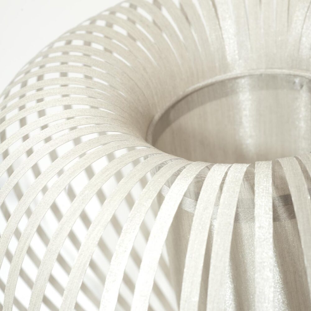 balloon table lamp - taupe - fabric table lamp - detail