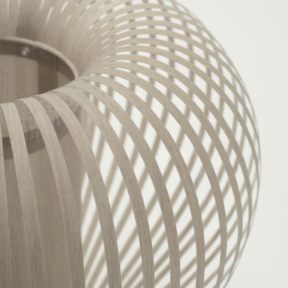 balloon table lamp - taupe - fabric table lamp - detail