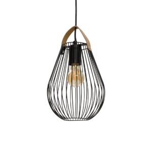 cage small pendant lamp - black wire style cage lamp