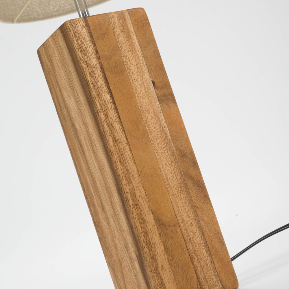 cube table lamp base - natural