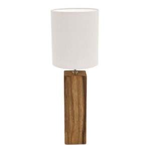 cube table lamp base - natural - wooden lamp base with 20/23 shade