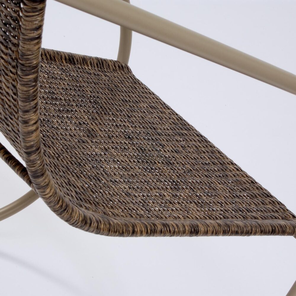 curve easy chair - detail of frame and flat weave