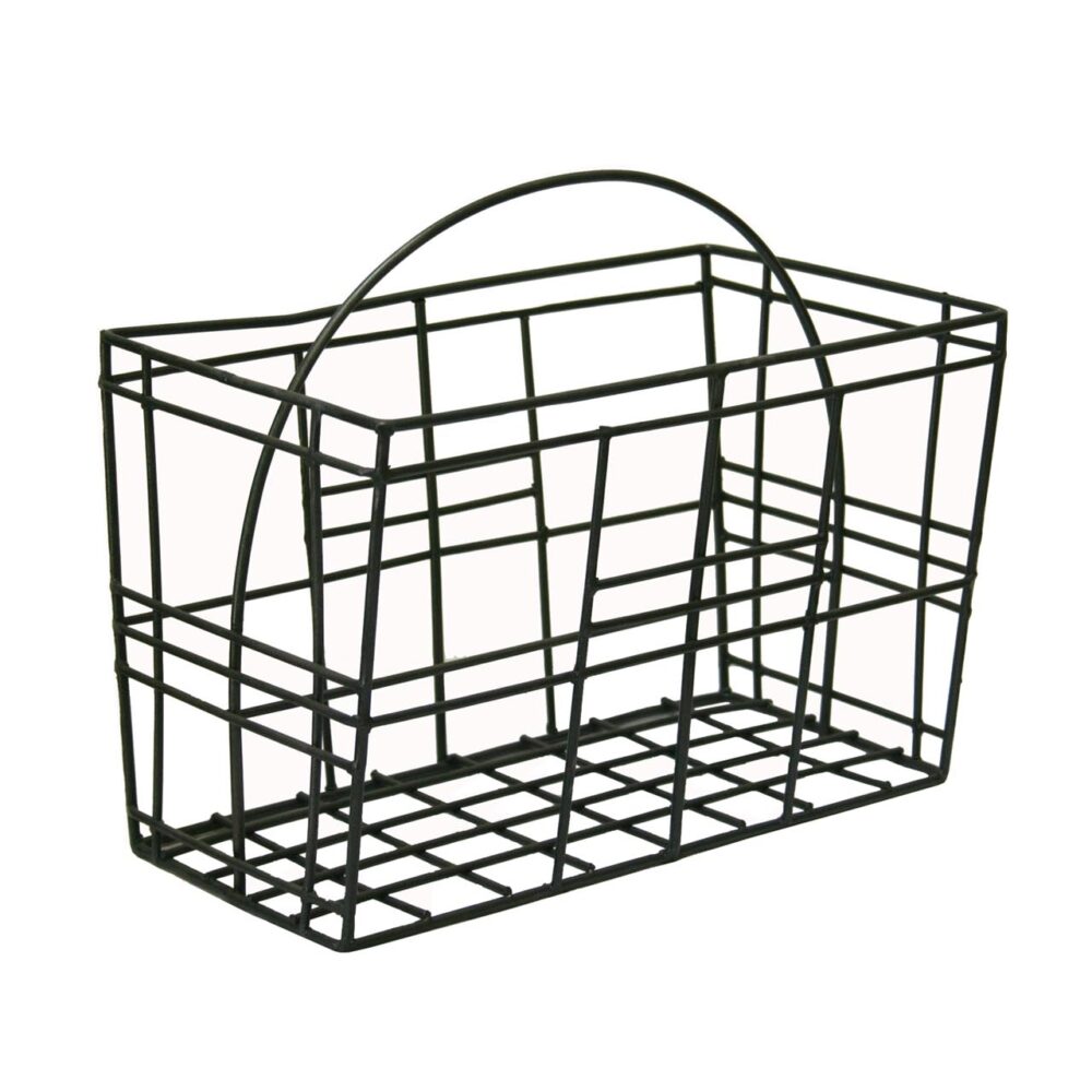 grid - wire magazine rack with handle