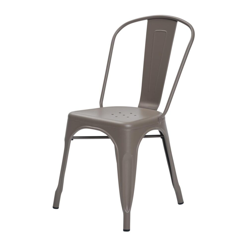 mess metal dining chair - clay - pressed metal dining chair