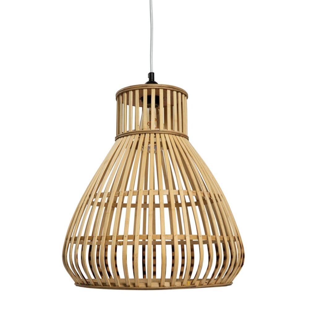 osaka bamboo pendant shade - natural - handmade wooden hanging lamp