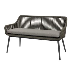 portofino bench sofa - synthetic rope weave - anthracite coloured powder coated aluminium frame